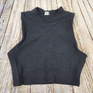 Alo Micro Waffle Comfort Bra Tank Black Small NWT